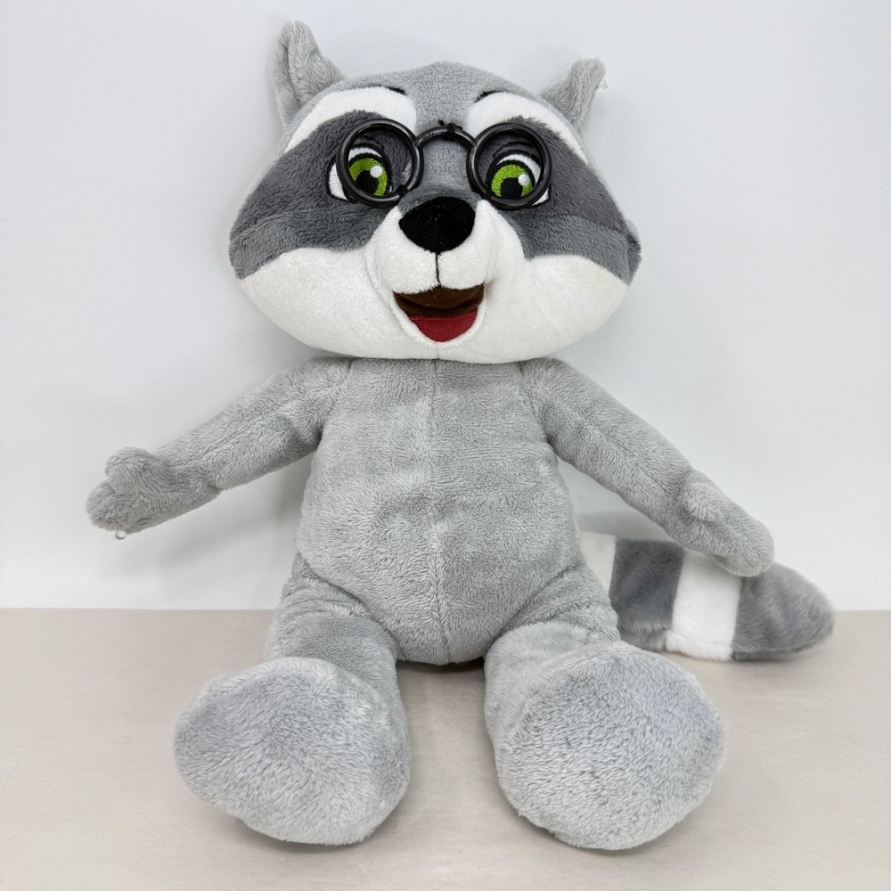 Great Wolf Lodge 16" Plush OLIVER the Raccoon with Glasses & Hand Sensor Fiesta